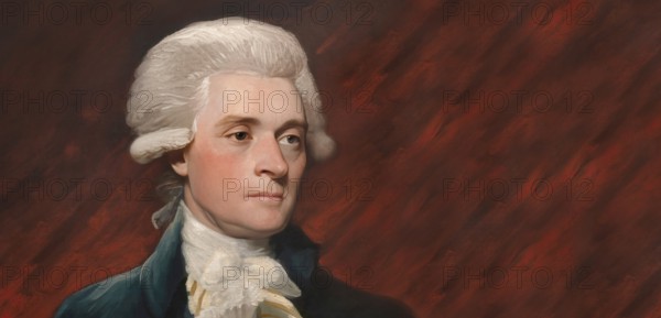Portrait of Thomas Jefferson, 1743 - 1826, third president of the United States and principal