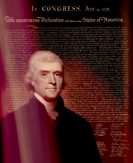 Portrait of Thomas Jefferson, 1743 - 1826, third president of the United States and principal