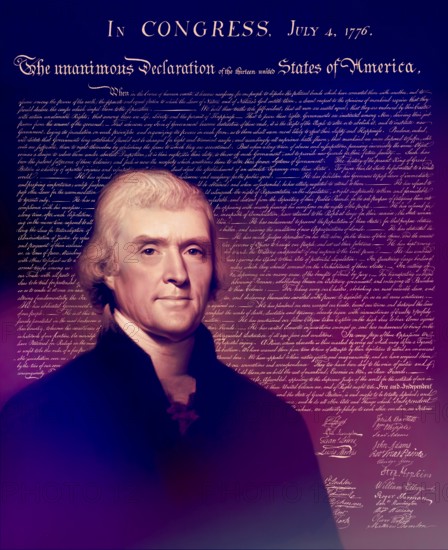 Portrait of Thomas Jefferson, 1743 - 1826, third president of the United States and principal