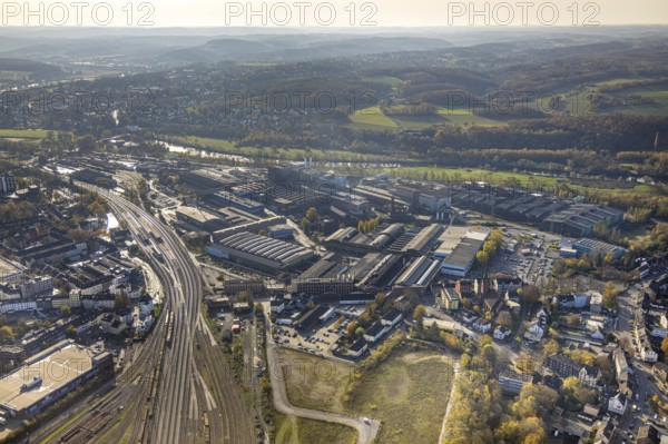Aerial view, Drei Könige construction site, Deutsche Edelstahlwerke, Witten-Mitte, Witten,