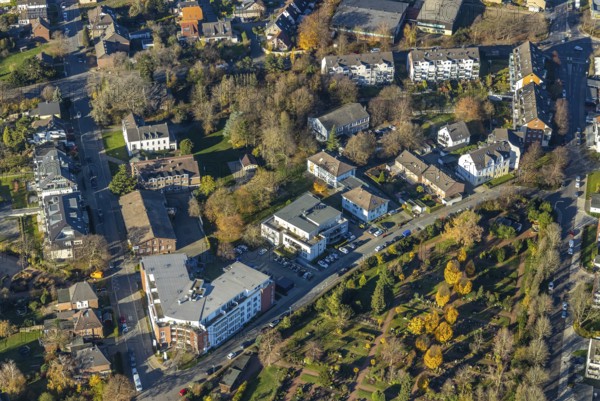 Aerial view, Senioren-Park carpe diem, Gartenstraße, Neukirchen, Neukirchen-Vluyn, Ruhr area, North