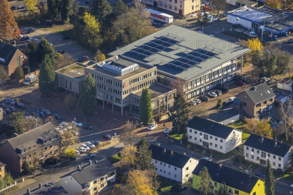 Aerial view, StadtSparkasse, Poststraße, Neukirchen, Neukirchen-Vluyn, Ruhr area, North