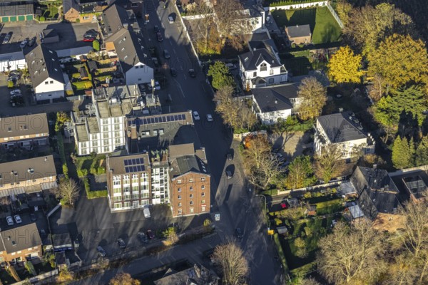 Aerial view, Hotel Dampfmühle, Neukirchen, Neukirchen-Vluyn, Ruhr area, North Rhine-Westphalia,
