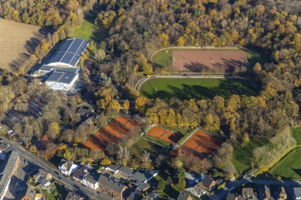 Aerial view, sports and leisure park Klingerhuf, Wilhelm-Reuter-Allee, Neukirchen,