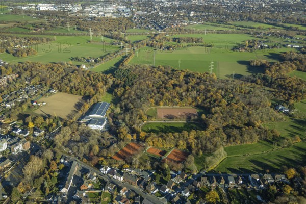 Aerial view, sports and leisure park Klingerhuf, Wilhelm-Reuter-Allee, Neukirchen,