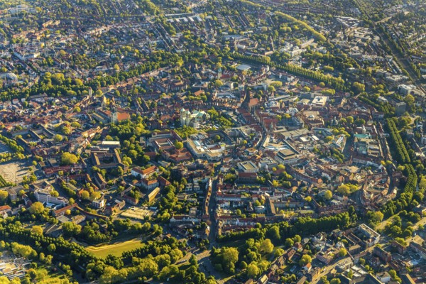 Aerial view, Old Town, Promenadenring, St Paul's Cathedral, Cathedral SquarePaulus-Dom, Domplatz,
