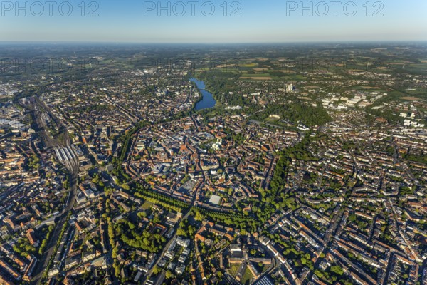 Aerial view, Old Town, Promenadenring, St Paul's Cathedral, Cathedral SquarePaulus-Dom, Domplatz,