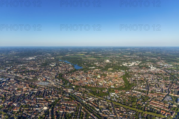 Aerial view, Old Town, Promenadenring, St Paul's Cathedral, Cathedral SquarePaulus-Dom, Domplatz,