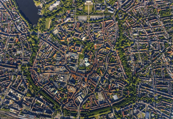 Aerial view, Old Town, Promenadenring, St Paul's Cathedral, Cathedral SquarePaulus-Dom, Domplatz,