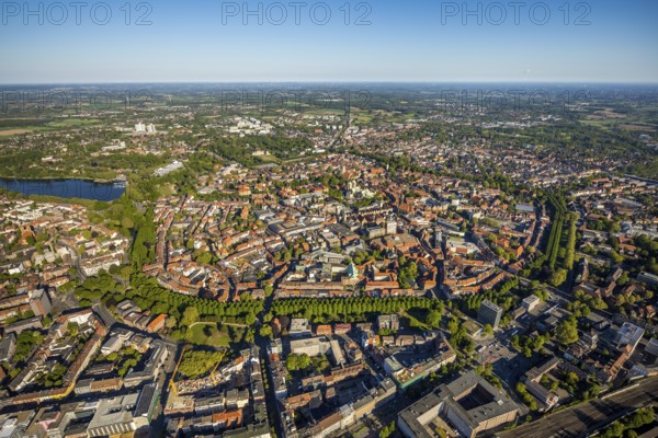 Aerial view, Old Town, Promenadenring, St Paul's Cathedral, Cathedral SquarePaulus-Dom, Domplatz,