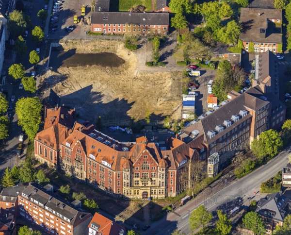 Aerial view, Westfälische Wilhelms-Universität Münster, Examination Office of the Faculty of