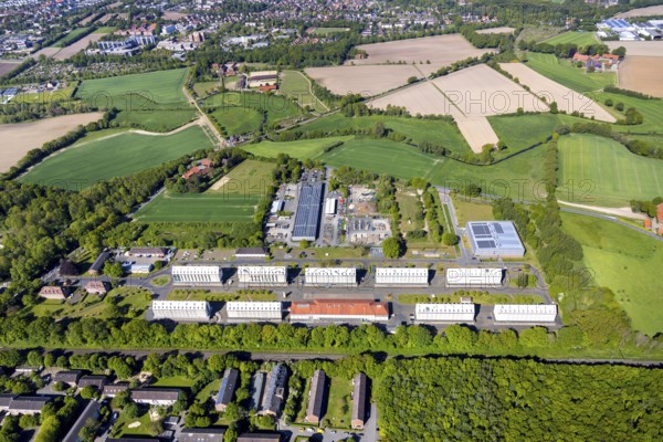 Aerial view, Speicherstadt Münster, An den Speichern, office and communication centre,