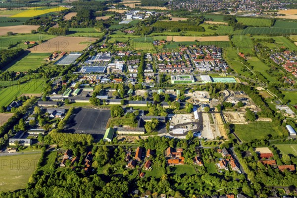 Aerial view, Oxford Quarter, Oxford Barracks, Freiherr-vom-Stein-Gymnasium Münster, job centre,