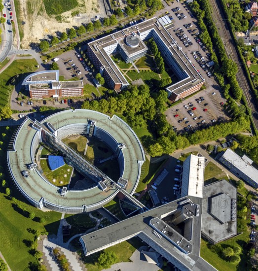 Aerial view, German Pension Insurance Westphalia, Münster, Münsterland, North Rhine-Westphalia,