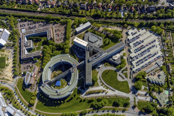 Aerial view, German Pension Insurance Westphalia, Münster, Münsterland, North Rhine-Westphalia,