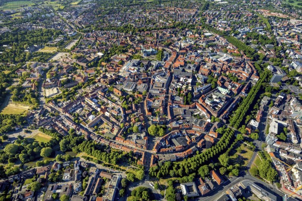 Aerial view, Old Town, Promenadenring, St Paul's Cathedral, Cathedral SquarePaulus-Dom, Domplatz,