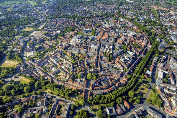 Aerial view, Old Town, Promenadenring, St Paul's Cathedral, Cathedral SquarePaulus-Dom, Domplatz,