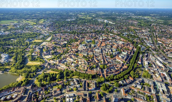 Aerial view, Old Town, Promenadenring, St Paul's Cathedral, Cathedral SquarePaulus-Dom, Domplatz,