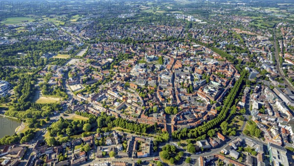 Aerial view, Old Town, Promenadenring, St Paul's Cathedral, Cathedral SquarePaulus-Dom, Domplatz,