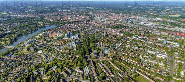 Aerial photo, LVM Versicherung Zentrale, Westdeutsche Lotterie GmbH, IHK Nord Westfalen, Aasee,