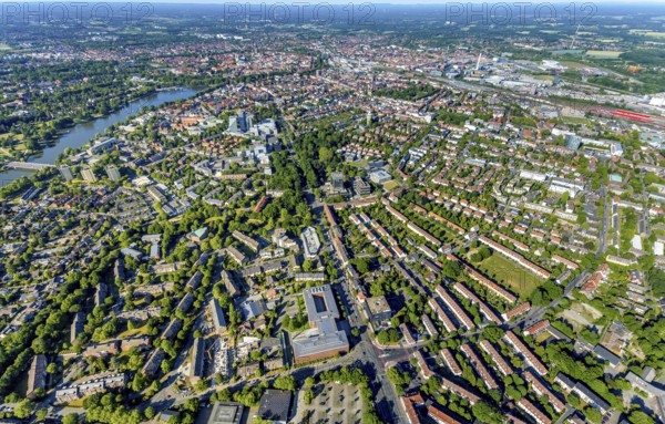 Aerial photo, Sparkasse Münsterland Ost, IHK Nord Westfalen, LVM Versicherung Zentrale,