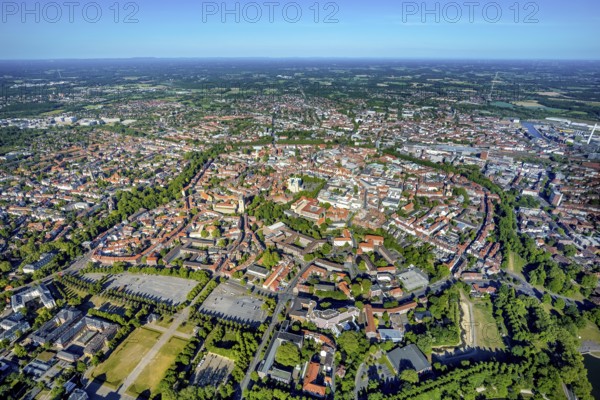 Aerial view, Old Town, Promenadenring, Cathedral St. Paul's Cathedral, Cathedral Square, Catholic