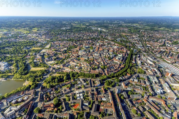 Aerial view, Old Town, Promenadenring, St Paul's Cathedral, Cathedral SquarePaulus-Dom, Domplatz,