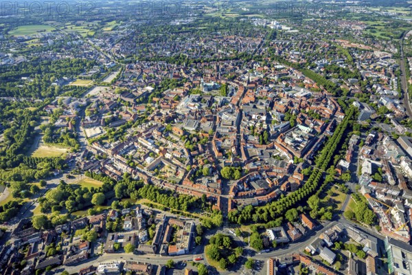 Aerial view, Old Town, Promenadenring, St Paul's Cathedral, Cathedral SquarePaulus-Dom, Domplatz,