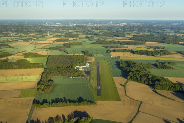 Aerial photo, Münster-Telgte airfield, Telgte, Warendorf district, Münsterland, North