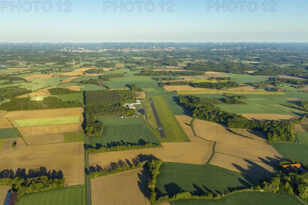 Aerial photo, Münster-Telgte airfield, Telgte, Warendorf district, Münsterland, North