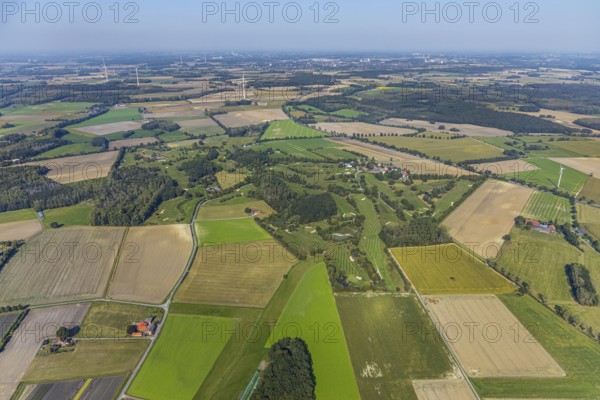 Aerial view, golf course, Golfclub Stahlberg im Lippetal e.V., Ebbeckeweg, Lippborg, Lippetal,