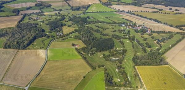 Aerial view, golf course, Golfclub Stahlberg im Lippetal e.V., Ebbeckeweg, Lippborg, Lippetal,