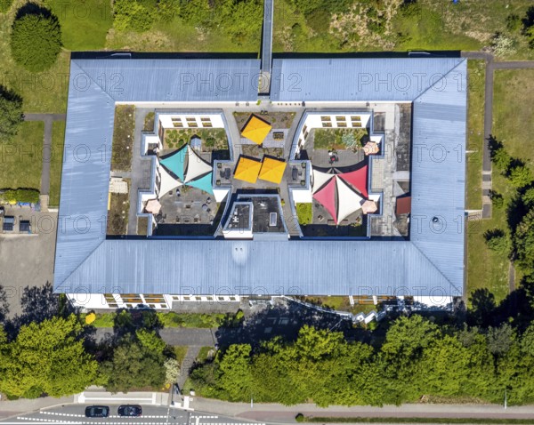 Aerial view, Caritas retirement home and nursing home St. Franziskus-Haus, Trockenbrück,