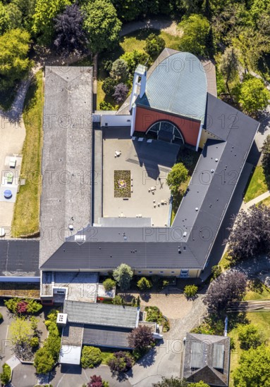 Aerial photo, Private Gymnasium Maria Königin, Jugendhof Pallotti Lennestadt, Mission House,