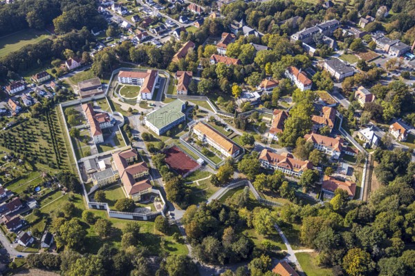 Aerial view, LWL Centre for Forensic Psychiatry Lippstadt, Eickelborn, Lippstadt, Soest district,