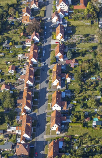 Aerial view, Ebertstraße housing estate, Lippstadt, Soest district, North Rhine-Westphalia,