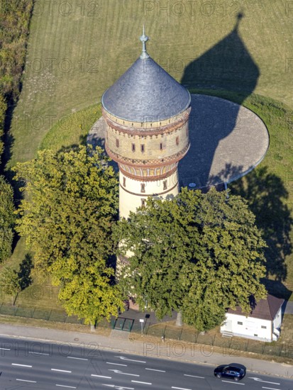Aerial view, water tower Lippstadt, Lippstadt, district Soest, North Rhine-Westphalia, Germany,
