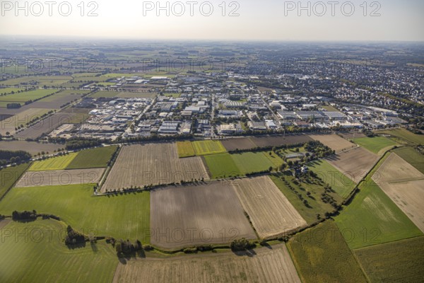 Aerial view, commercial area Am Wasserturm, Bökenförder Straße, Lippstadt, district of Soest, North