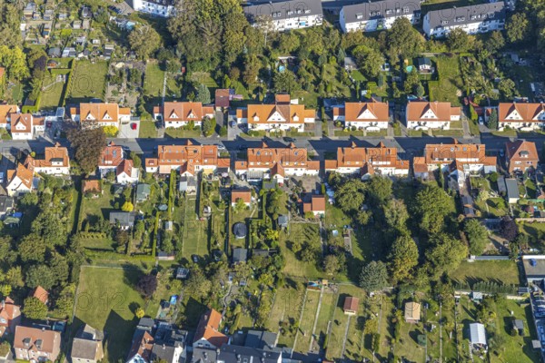 Aerial view, Ebertstraße housing estate, Lippstadt, Soest district, North Rhine-Westphalia,