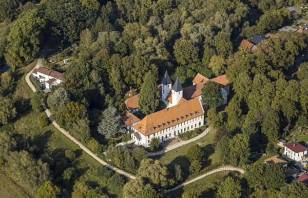 Aerial view, Stift Cappel-Berufskolleg, Cappel, Lippstadt, Kreis Soest, North Rhine-Westphalia,