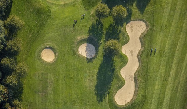Aerial view, golf course, GolfClub Lippstadt, Lippstadt, Kreis Soest, North Rhine-Westphalia,