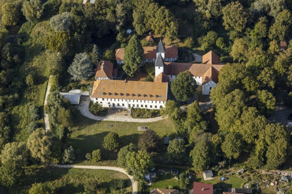Aerial view, Stift Cappel-Berufskolleg, Cappel, Lippstadt, Kreis Soest, North Rhine-Westphalia,
