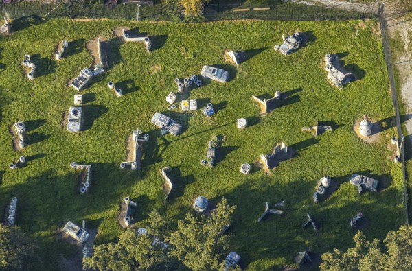 Aerial view, Mentzelsfelde Estate, Actionpark-North Rhine-Westphalia - Paintball Games and Outdoor,