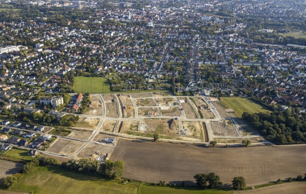 Aerial view, construction site, construction area Auf dem Rode, Kernstadt Nord, Lippstadt, Kreis