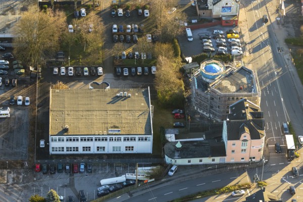 Aerial view, mosque Deutsch-Türkischer-Verein, Hattinger Straße, REHCURA GmbH Zeitarbeitsagentur,