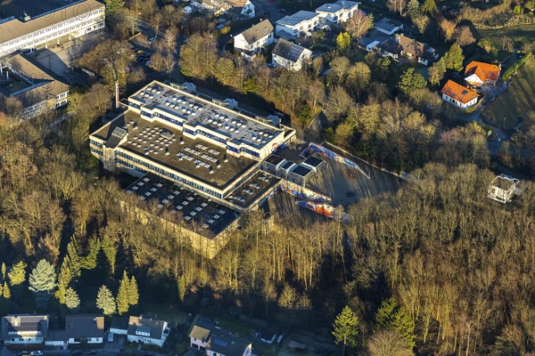 Aerial photo, Gemeinschaftsgrundschule Ländchenweg, Schwelm, Ruhr area, North Rhine-Westphalia,