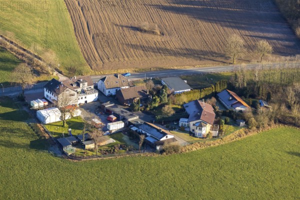 Aerial view, residential buildings Beyenburger Straße, Schwelm, Ruhr area, North Rhine-Westphalia,