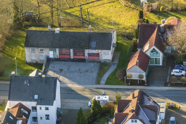 Aerial photo, Volunteer Fire Brigade Schwelm - Winterberg Fire Brigade, Schwelm, Ruhr area, North