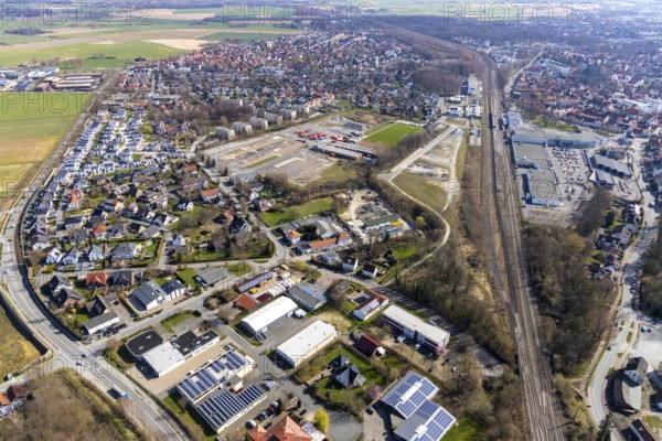Aerial view, Teinenkamp development area, former Jahnplatz, Soest, Soester Börde, North