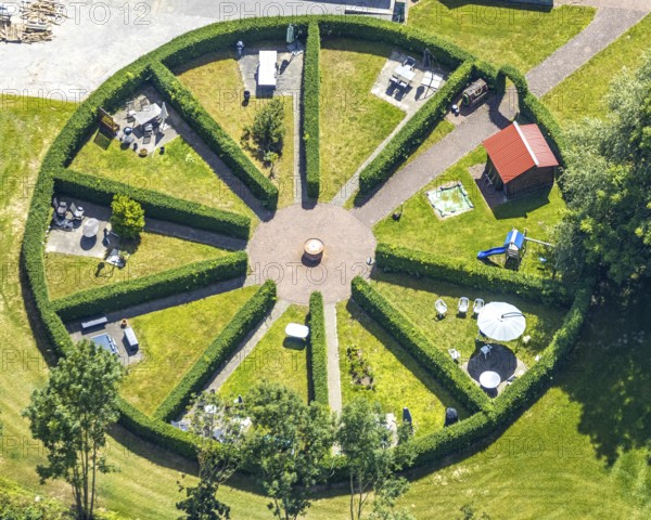 Aerial photo, Kloster Paradiese special clinic for cancer diseases, services for construction and
